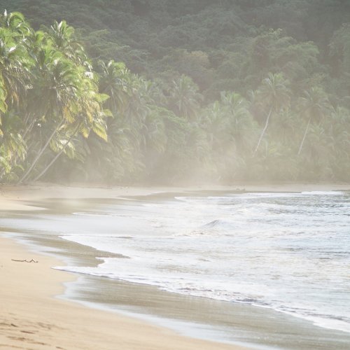 Crashing waves at Bom Bom Beach