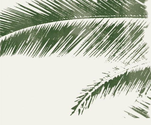 Ilustração artística de folhas de palma verdes da Príncipe Collection Hotels.