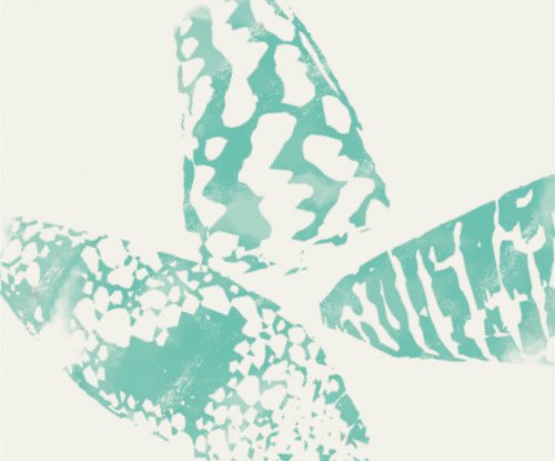Artistic turquoise illustration with appealing patterns from the Príncipe Collection Hotels.