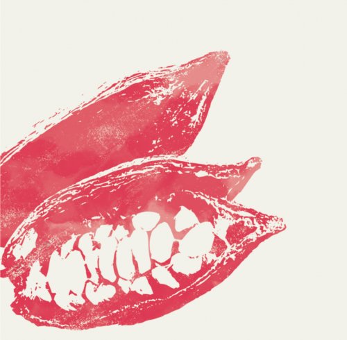 Artistic illustration of a red open cocoa fruit from the Príncipe Collection Hotels.